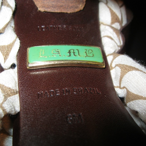 L.A.M.B.-GWEN STEFANI 6M 🤩SLINGBACK Leather/Fabric/Display Model/👀pics - Picture 5 of 15